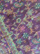 Load image into Gallery viewer, Emma&#39;s Emporium fleece genie harem trousers, loose fit warm winter  hippy pants, made from machine washable vegan fleece, in bright flower or paisley design. Slow fashion, ethically sourced hippie festival hippy fashion.
